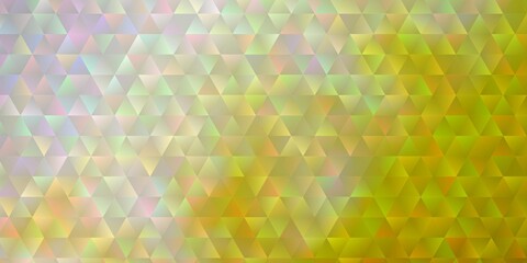 Light Orange vector background with triangles.