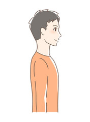 Fototapeta premium 笑顔な男性の横顔