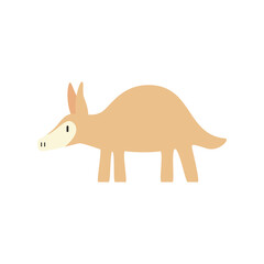 cute aardvark animal vector