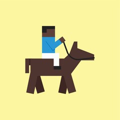 Man riding a horse