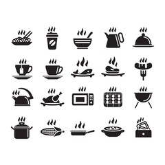 Set of hot icons