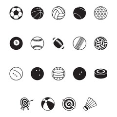 Collection of sports equipment