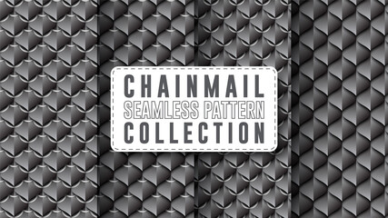Chain mail Seamless Pattern Collection