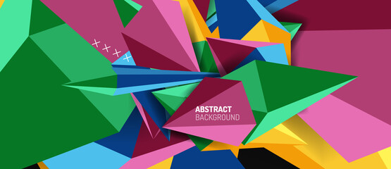 Trendy simple triangle abstract background, dynamic motion concept. Vector Illustration For Wallpaper, Banner, Background, Card, Book Illustration, landing page