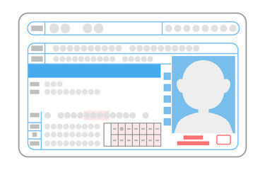 運転免許証の表面、一般ドライバーのイラスト