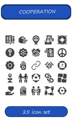 cooperation icon set