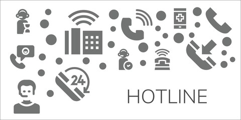 hotline icon set