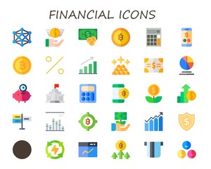 financial icon set