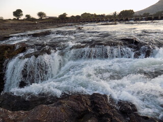 waterfall in the mountains