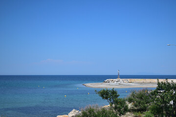 the clogged entrance to the Therma marina - Therma, Samothraki island, Greece, Aegean sea