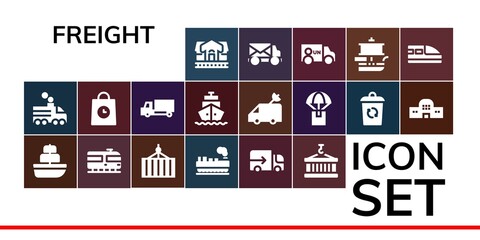 freight icon set