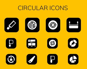 Modern Simple Set of circular Vector filled Icons