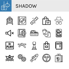 shadow icon set
