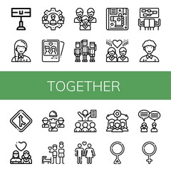 Set of together icons