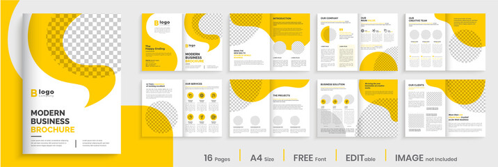 Minimal corporate company profile template design, modern business brochure template layout design