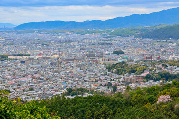 Fototapeta na wymiar 京都の成就山からの眺め