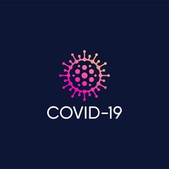 covid logo vector