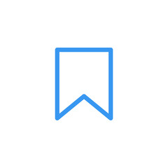 Blue save Icon Isolated On White Background. Bookmark Symbol Modern Simple Vector For Web Site Or Mobile App