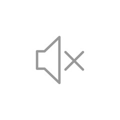 Mute icon isolated on white background. Sound off symbol modern, simple, vector, icon for website design, mobile app, ui. Vector Illustration