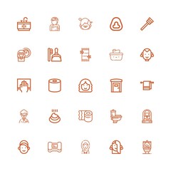 Editable 25 toilet icons for web and mobile