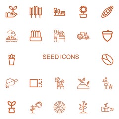 Editable 22 seed icons for web and mobile