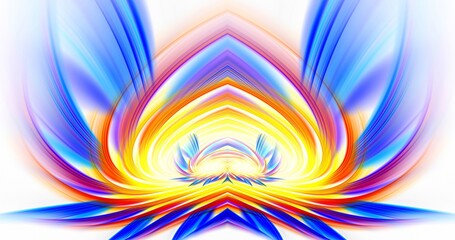 Abstract color lines create 3D rendering patterns