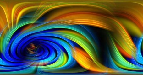 Abstract color lines create 3D rendering patterns