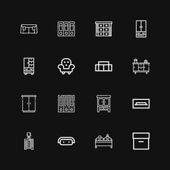 Editable 16 drawer icons for web and mobile