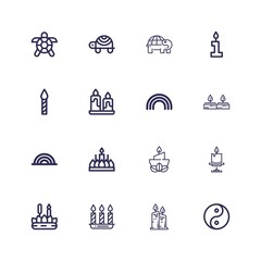 Editable 16 symbolic icons for web and mobile