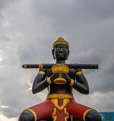 Ta Dumbong Statue (Lok Ta Dombong Khieu Nhung) in the city center of Battambang, Cambodia