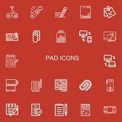 Editable 22 pad icons for web and mobile