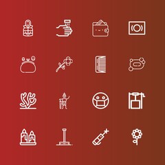 Editable 16 beauty icons for web and mobile