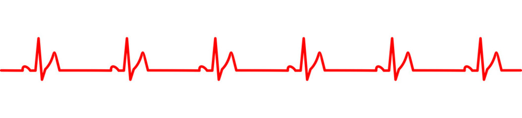 Red Heartbeat Pulse Monitor. EKG and Cardio symbol