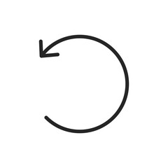 Reload Social Media Icon Isolated On White Background. Rotate Symbol Modern Simple Vector For Web Site Or Mobile App