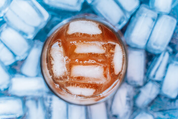 ice cubes in a glass