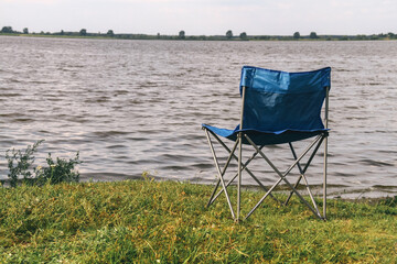 Camp chair at riverside