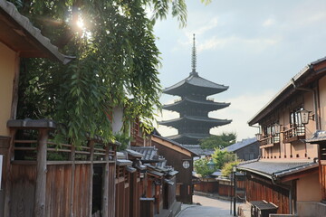 Fototapeta premium Obszar chroniony Kyoto Gion Yasaka Tower