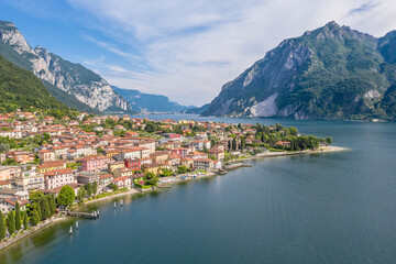 Fototapeta na wymiar Lake of Como, village of Abbadia Lariana near Lecco.