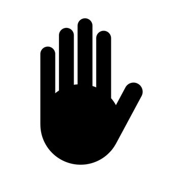 Simple Hand Icon. Vector Image.