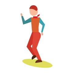 Man striking dance pose