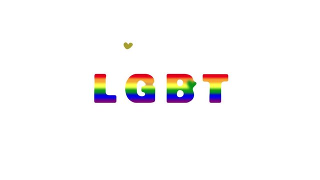 LGBT. Simple looping text animation