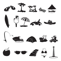 Set of beach icons