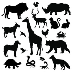 animal silhouette Vector Illustration Design