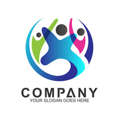 World Unity Logo,Family Care,Kids Support,Medical Clinic Logo,Charity Children,Kids World Logo,Friendship Vector