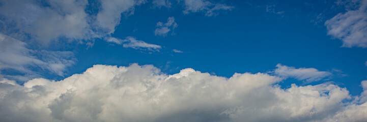 Clouds on a background of blue sky.