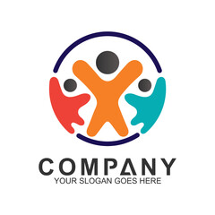 World Unity Logo,Family Care,Kids Support,Medical Clinic Logo,Charity Children,Kids World Logo,Friendship Vector