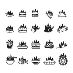 Collection of food icons