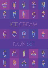 Ice cream icon set