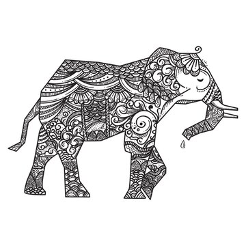 Stylized elephant design