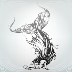 Obraz premium The man the mermaid in an ornament